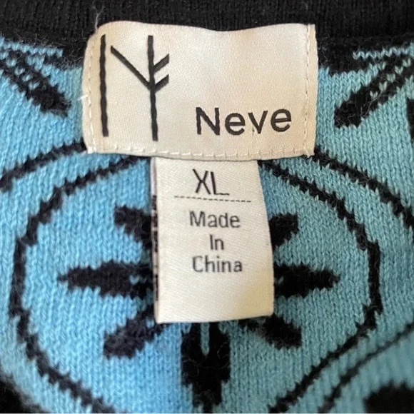 Neve Wool Knit 1/4 Zip Ski Sweater, Sz XL - Picture 8 of 9